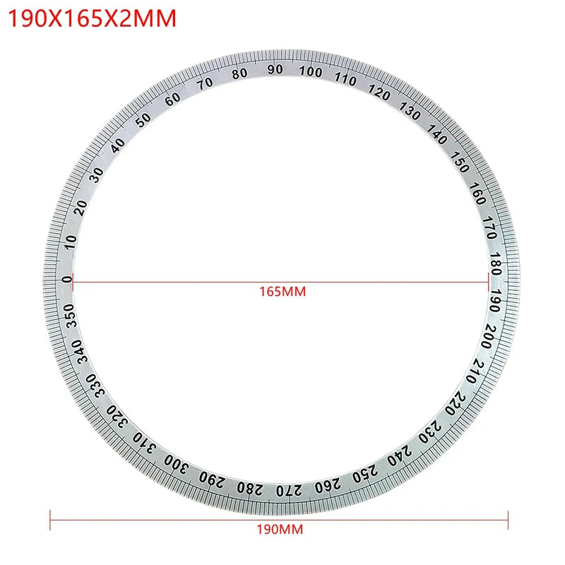 Stainless Steel Lathe Dial Disc 360 Degree Disc Universal Measuring Disc (Diameter:70 110 120 130 90 120 170 190 200MM)