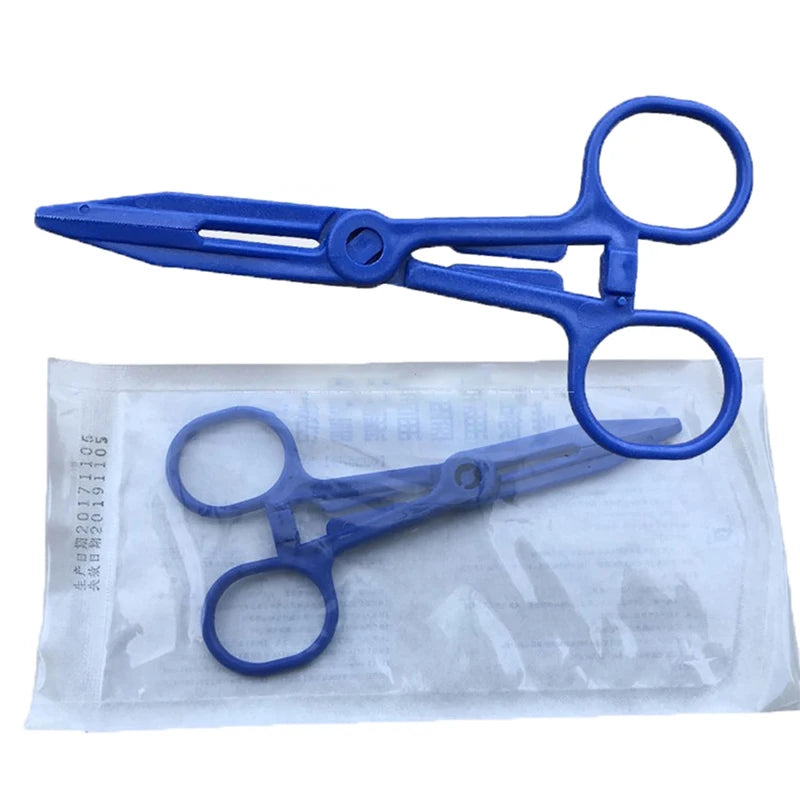 Ourdoor First Aid Tools For Nurse Care Medical Pliers Disposable ABS Plastic Hemostatic Forceps Surgical Forceps