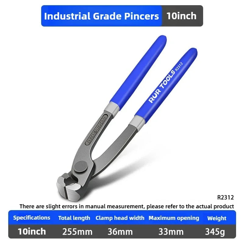 Tower Pincers Non-slip Grips Pliers Flat Mouth Cattle Horse Hoof Nippers Snips Puller Hand Tools Pulling Nails Cutting Wires