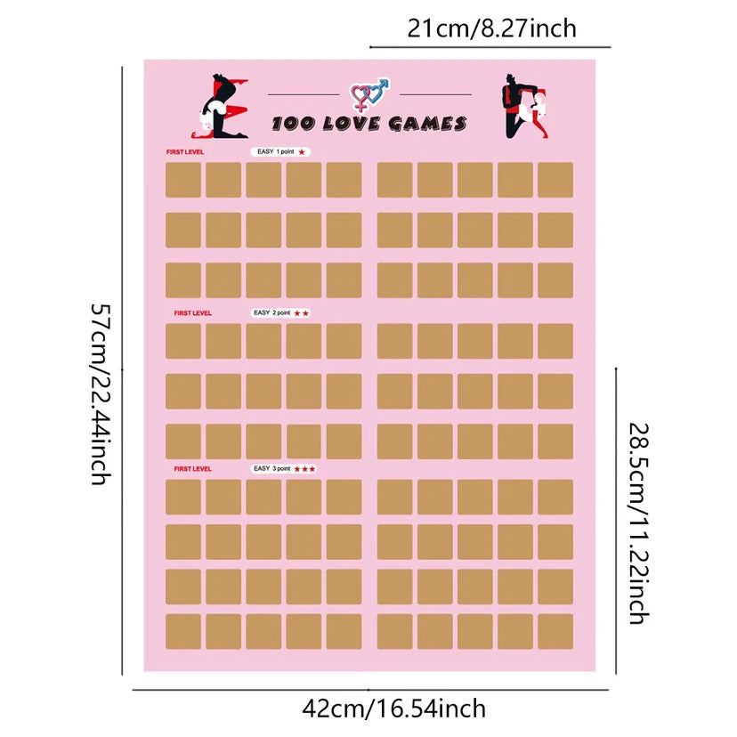 100 Sex Position Game Couples Sex Position Scratch Board Poster Love Game Scratch Date Night  Scratch Game For Adults Sex Toys