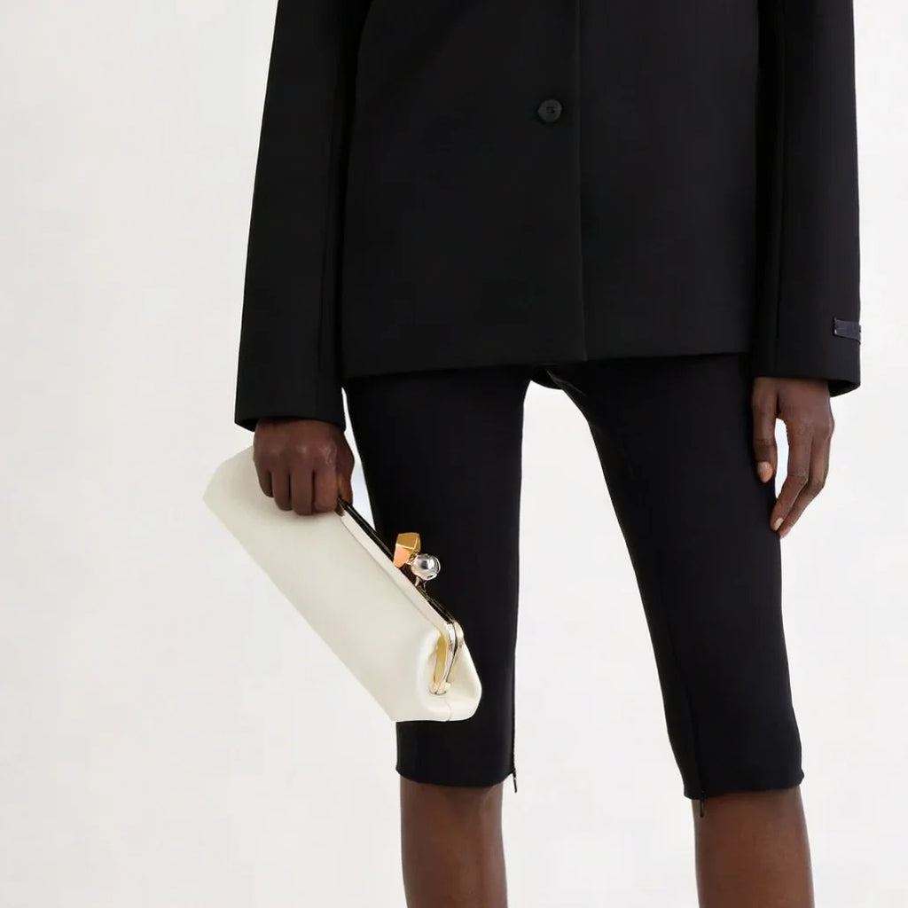 women kisslock frame bag design black clasp pouch clutch purse evening dinner party bag 2026 new microfibe leather shoulder bag