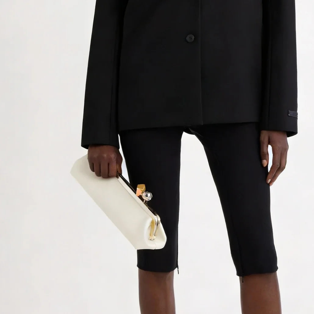 women kisslock frame bag design black clasp pouch clutch purse evening dinner party bag 2026 new microfibe leather shoulder bag