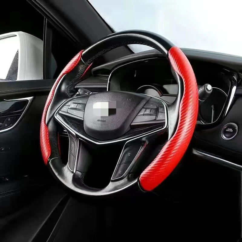 New car steering wheel cover Four Seasons General ultra-thin non-slip water transfer carbon fiber steering wheel cover auto part