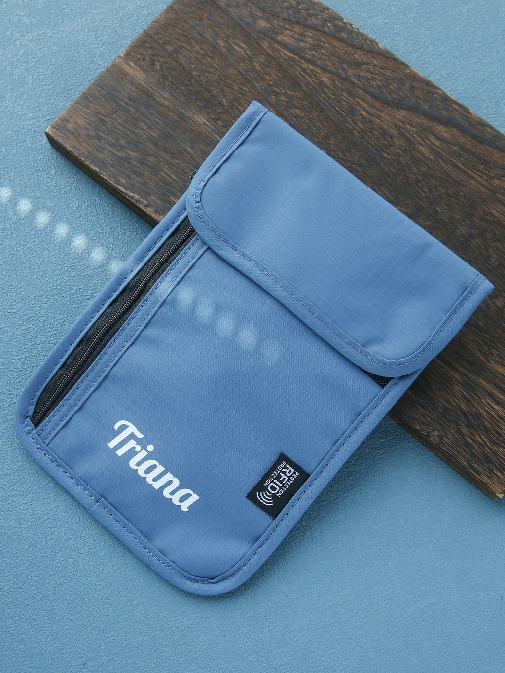 Custom Name RFID Blocking Neck Pouch Passport Bag Anti Radiation Nylon Travel Neck Wallet Portable Crossbody ID Card Holder