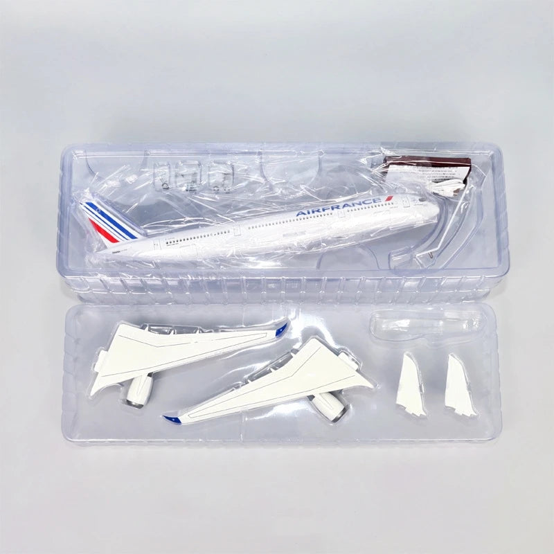 47CM air france plane model A380/B747/B777/A350 Model airplanes Resin Diecast collectible aircraft with Landing Gear Wheels LED