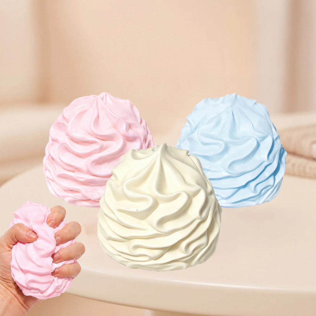 1PC Simulation Cream Squishy Toy Premium Soft Silicone Material Realistic Cream Texture Squeeze Fidget Ornament