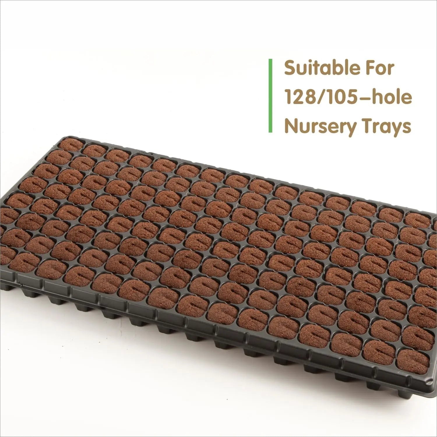 Hydroponic Rapid Grow Rooting Seed Starter Sponges for Orchid Stem-Cutting Plants, Seed Plugs for 105 & 128 Holo Nursery Trays