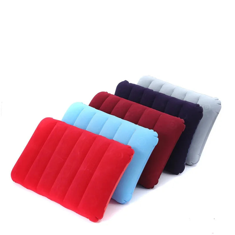 Air Cushion Pillows Outdoor Camping Sleep Cushion Folding Square lnflatable Pillows Travel Backrest Plane Head Rest Big