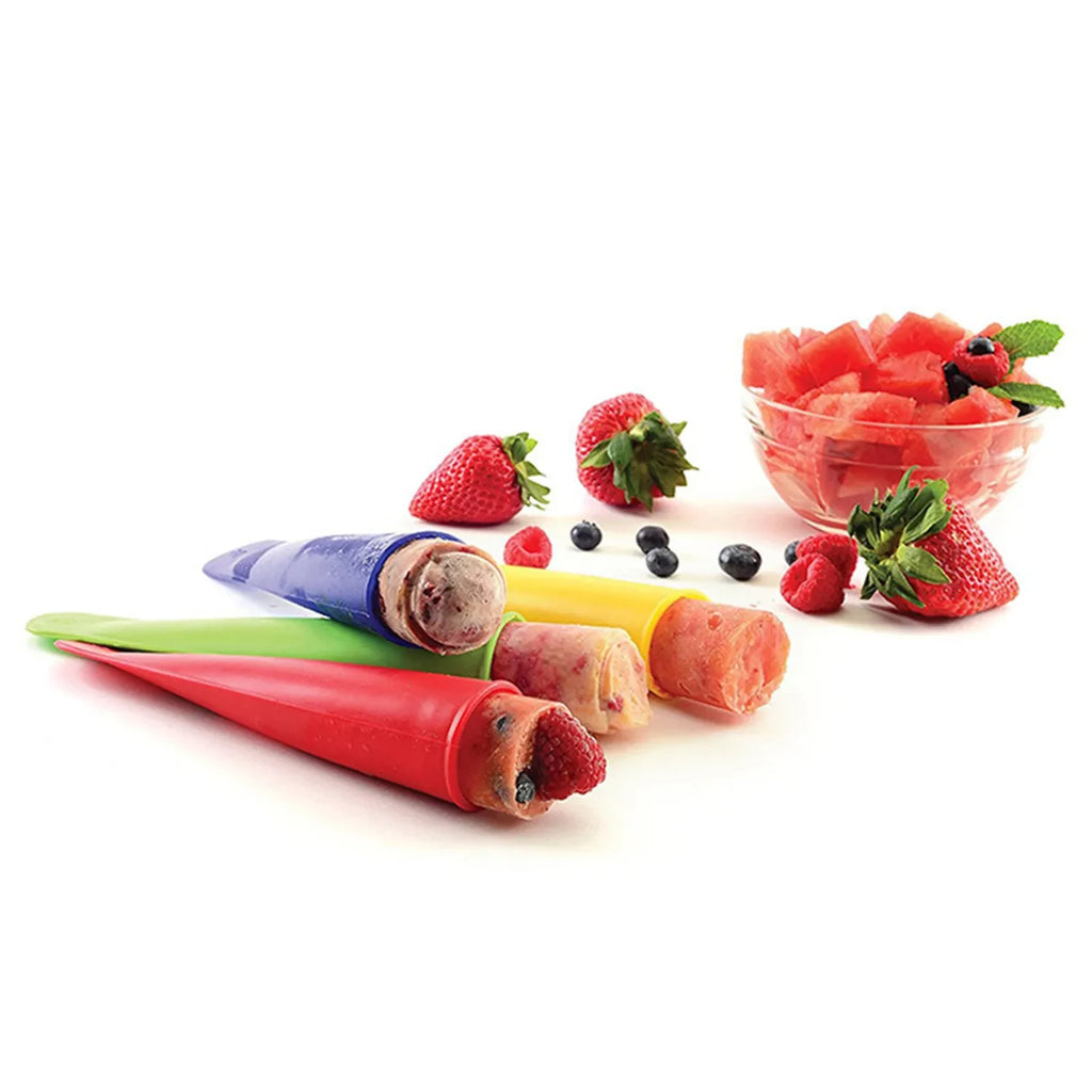6 Pieces Silicone Popsicle Ice Cream Moulds, DIY Ice Cream Cone, Ice Making Moulds.