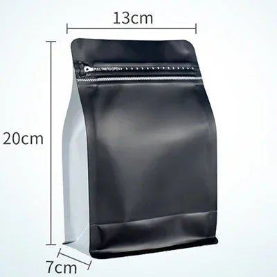 100pcs Wholesale 250g Coffee Bean Powder Bags with Valve Block Bottom 8oz Whey Protein Powder Food Packaging Food Storage Bags