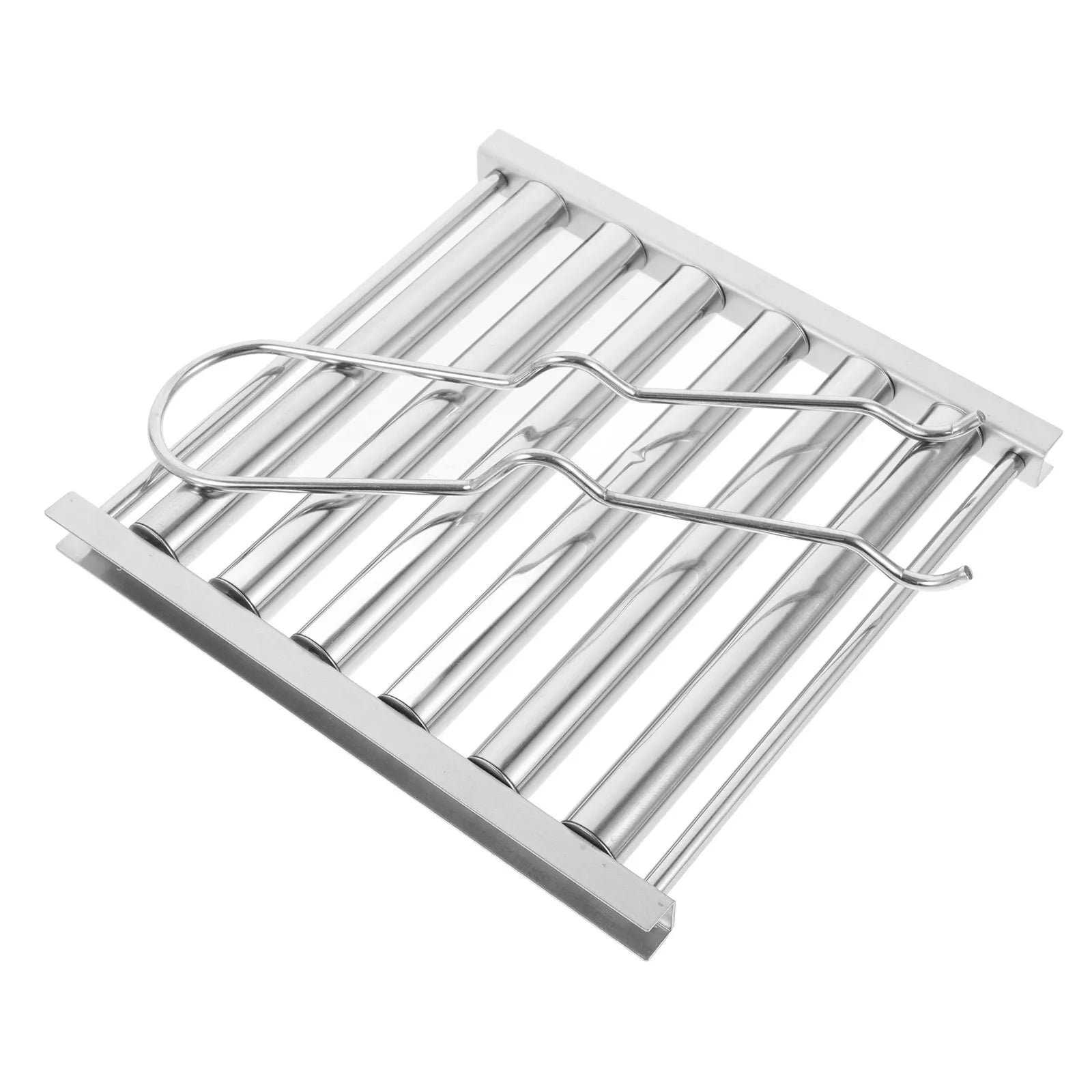1Set Stainless Steel Hotdog Sausage Roller Grilling Rack Portable Barbecue Grill Picnic Camping Outdoor Bbq Stand Foldable