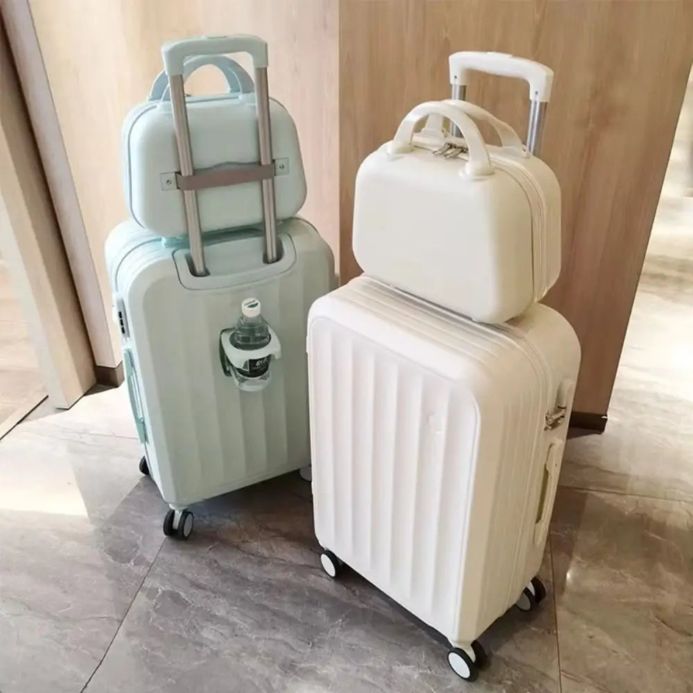 Storage Toiletry Box Solid Color Suitcase Square Box Large Capacity 14-inch Cosmetic Cases Portable Zipper Makeup Case Travel