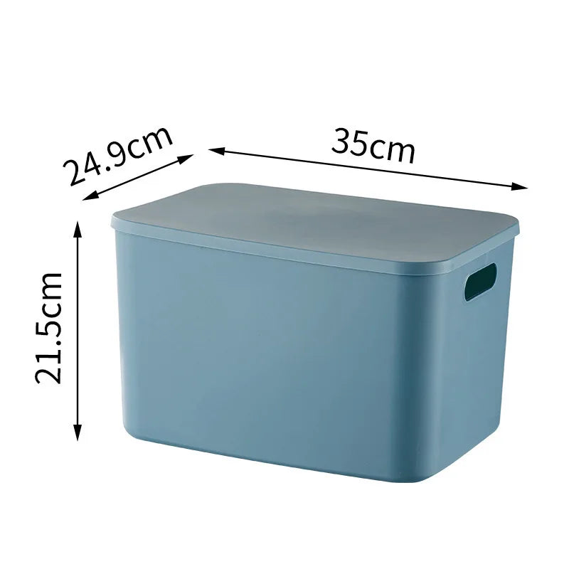 Colorful Plastic Organizers Storage Box With Lid For Toys Underwear Sock Jewelry Lipstick Container Stackable Baskets Bins