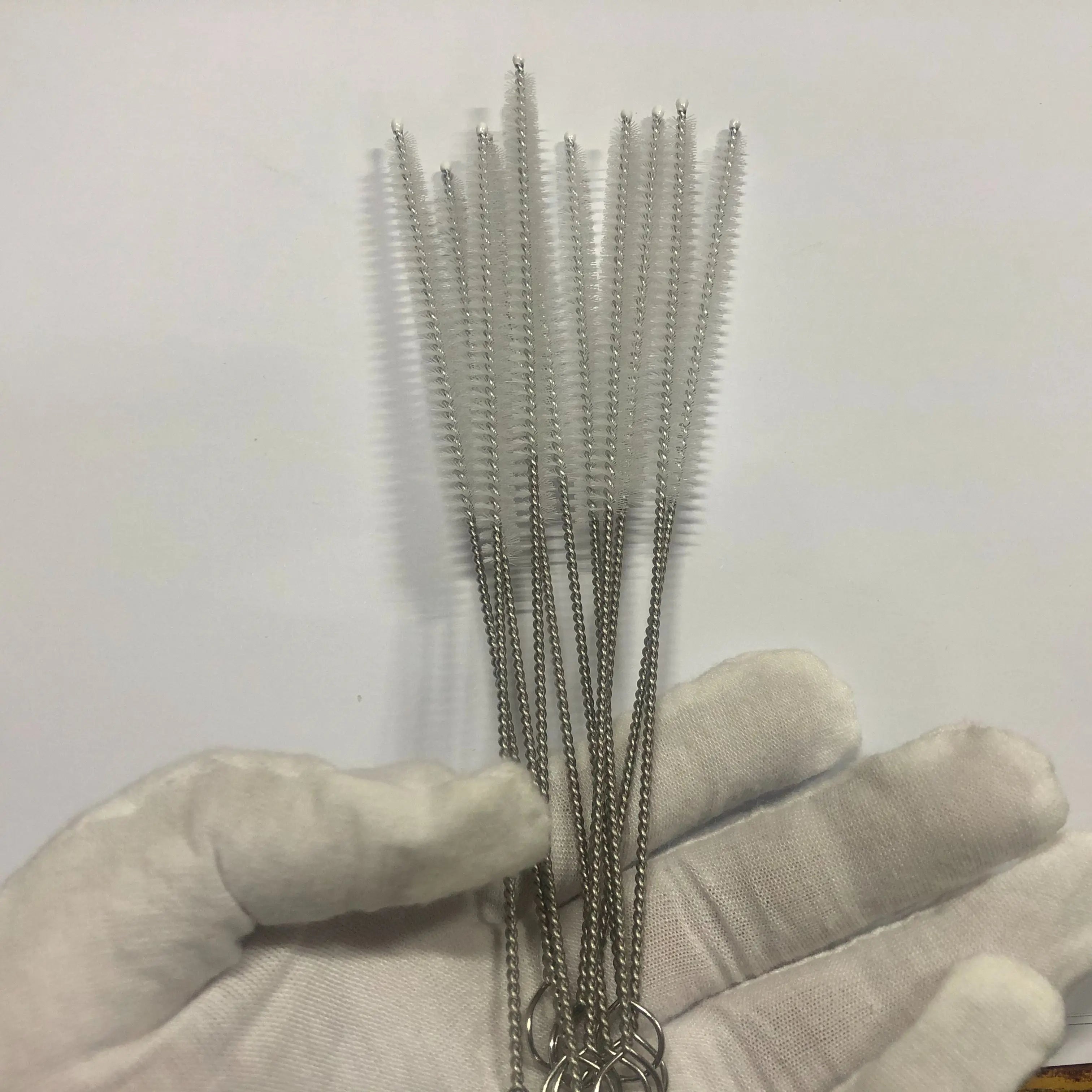 10pcs Nylon Brushes Stainless Steel Cleaner Cleaning Set For Tobacco Pipe For Tools L 170mm Od 2mm