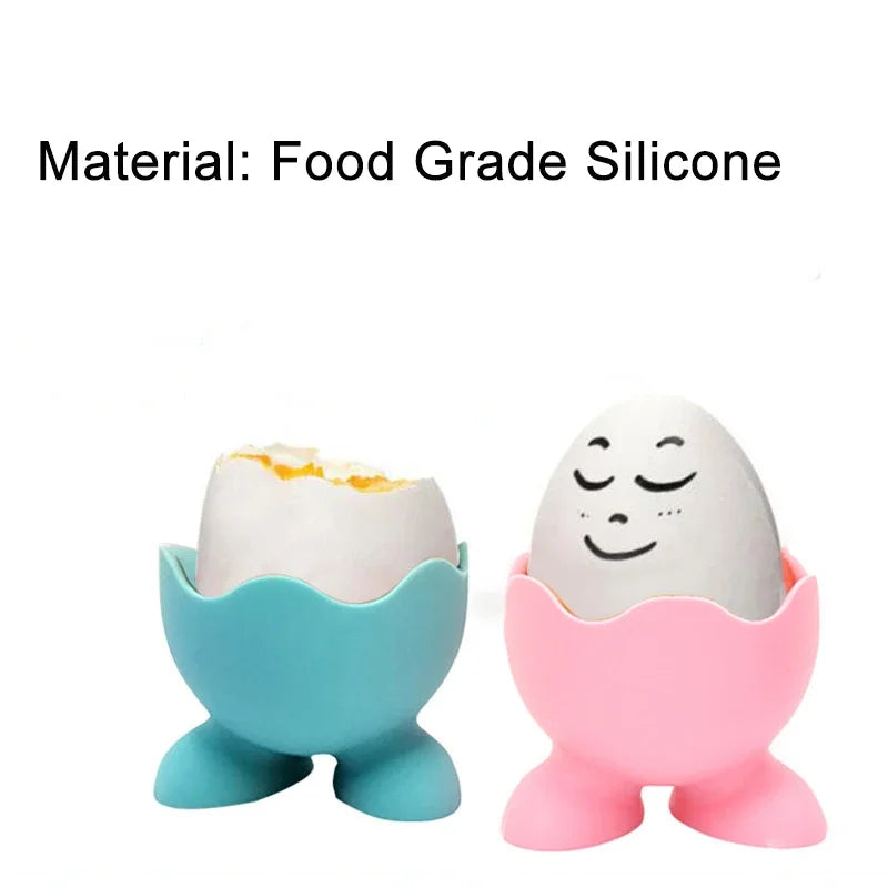 Silicone EggCup Holders Drying Egg Storage Rack Food Grade Boiler Egg Poacher Cups Bracket for Kitchen Breakfast Cooking Tools