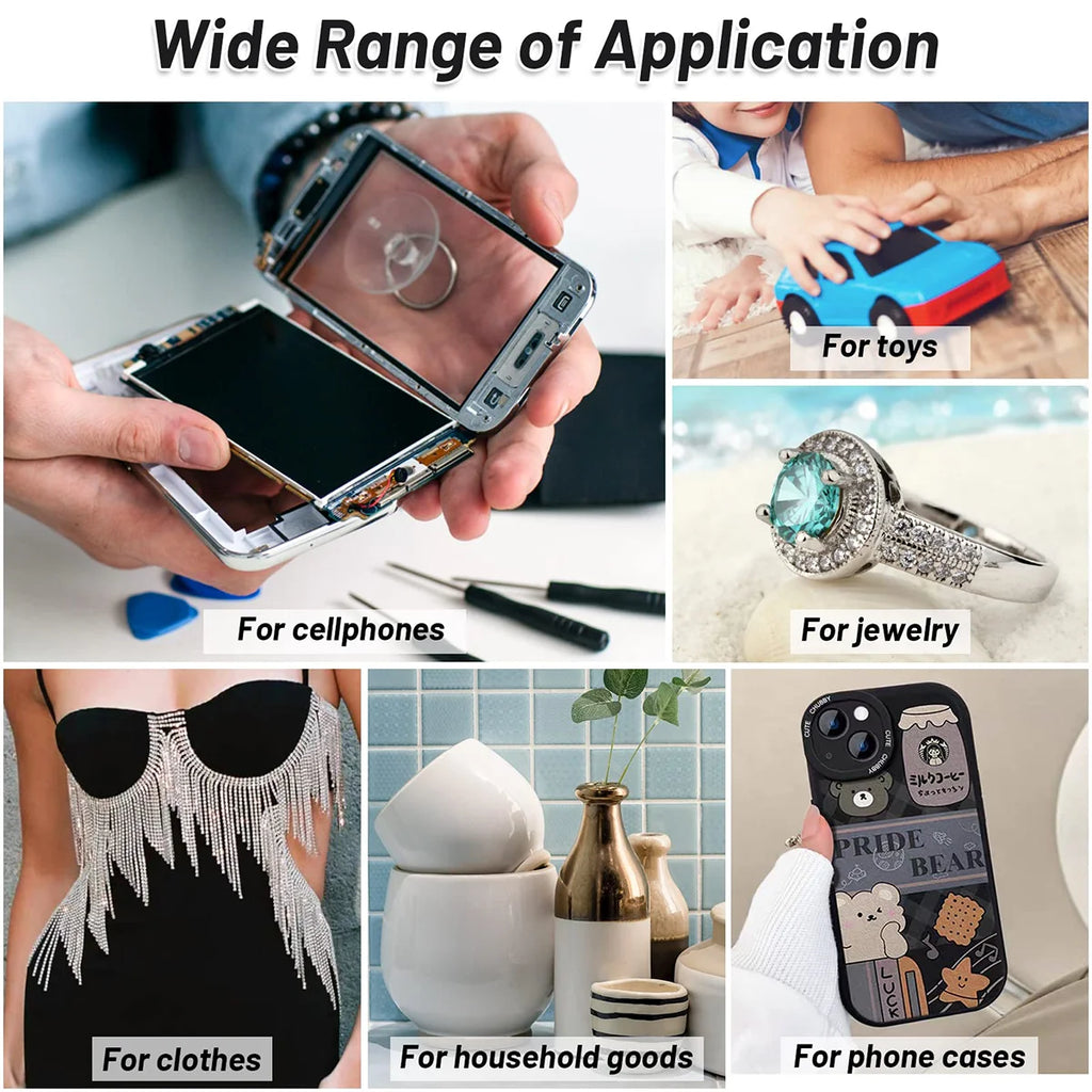 T7000 Black Glue for Mobile Screen Repair, Waterproof Glue for Craft Jewelry, Super Strong Liquid Adhesives, Multi-Purpose Glue for Diy, T-7000 Black Liquid Tool, Super Glue