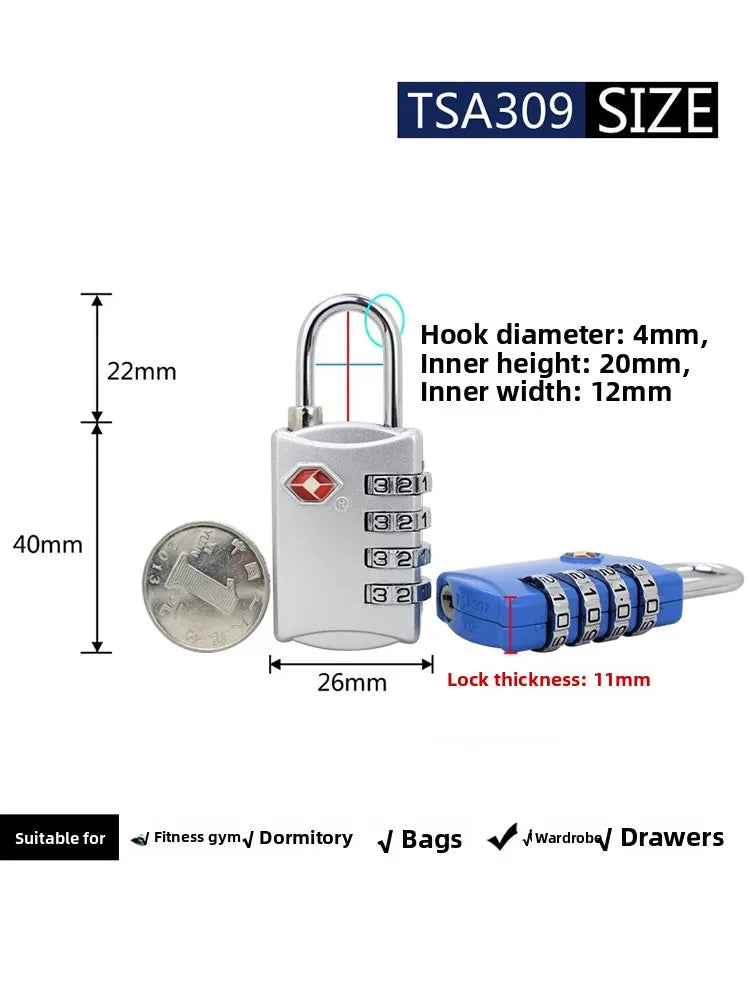 TSA Official Password Lo for Travel Lage Carry-on Bag Bapa Suitcase Small U-aped Anti-theft Lo Outdoor Cam Gear