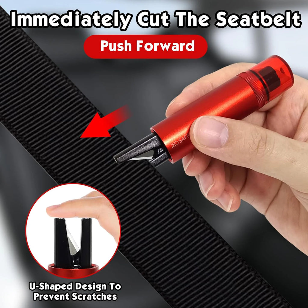 2 Safe Pro X Car Emergency Hammer, 2 in 1 Car Window Breaker Car Escape Tool, Window Breaker & Escape Safety Hammer for Vehicles