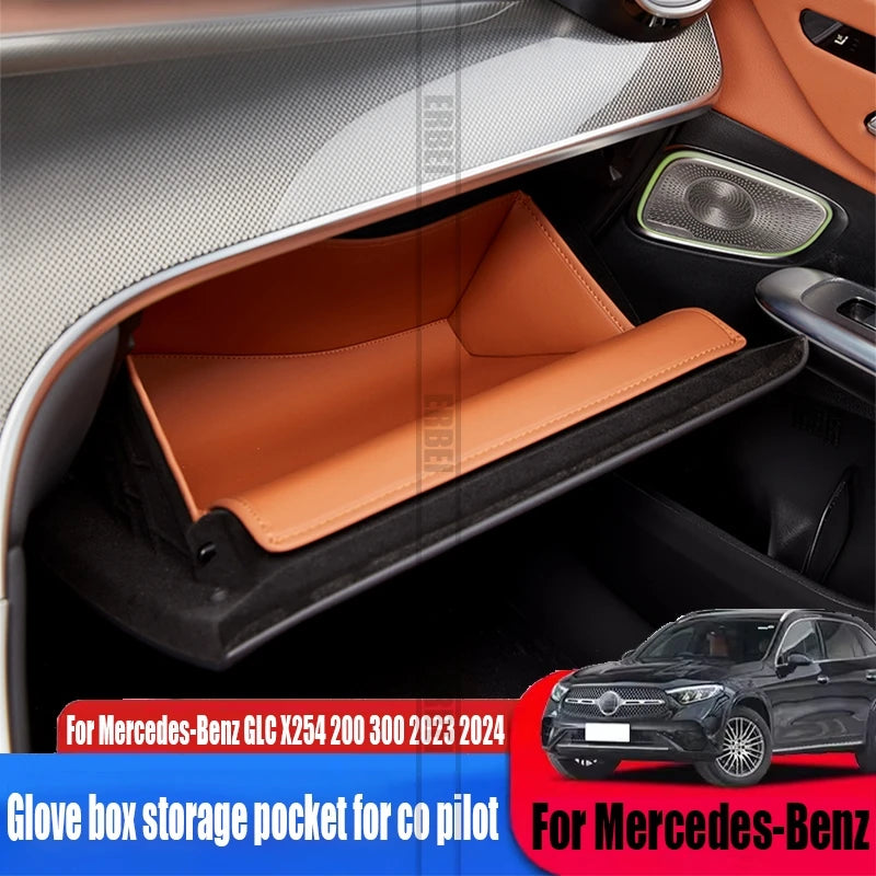 For Mercedes-Benz GLC X254 200 300 2023 2024 glove box storage compartment for co pilot interior decoration supplies for cars
