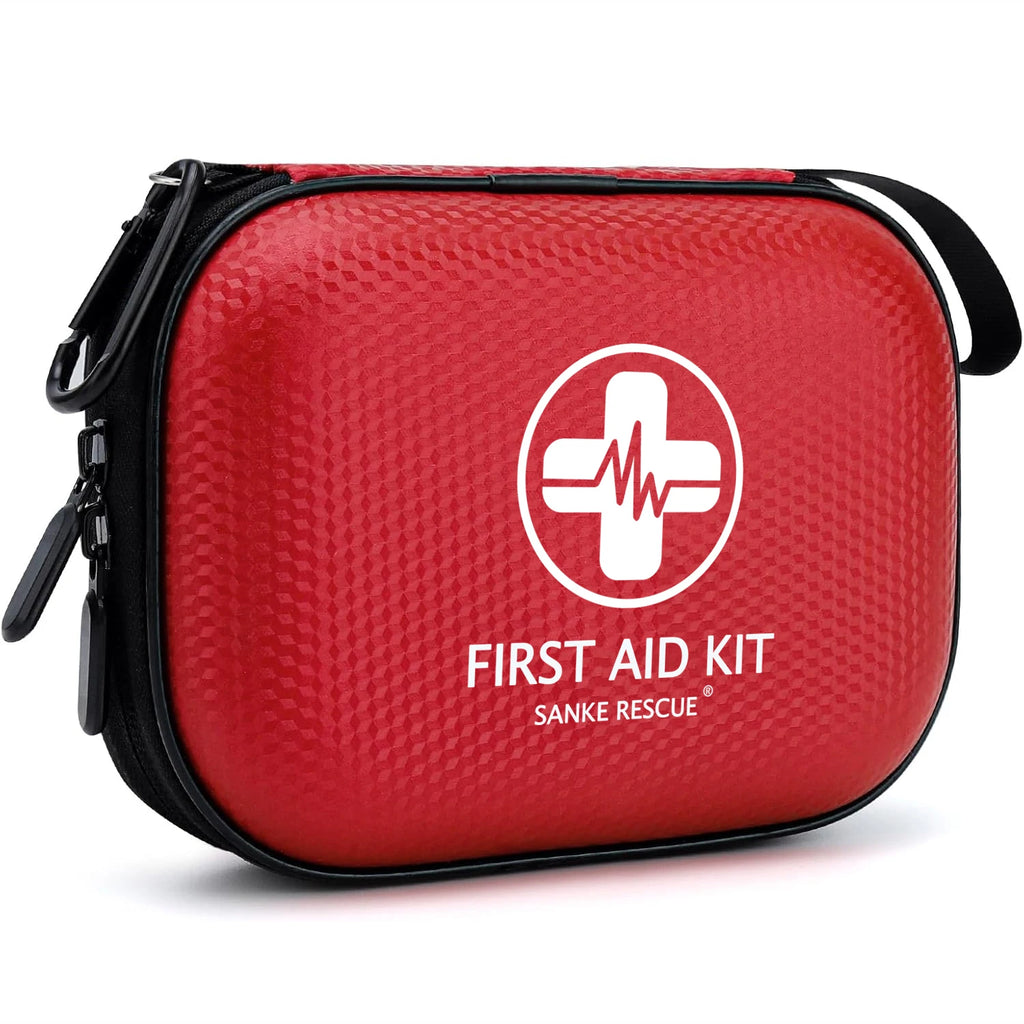 150 Piece Mini First Aid Kit Small Waterproof Hard Shell Medical Kit for Home Car Travel Camping Truck Hiking Sports Office