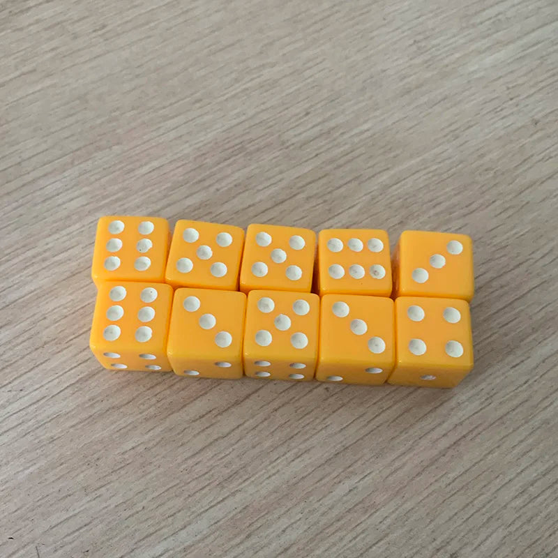 10pcs/set Square Corner Point Dice  Board Games Accessories 16mm