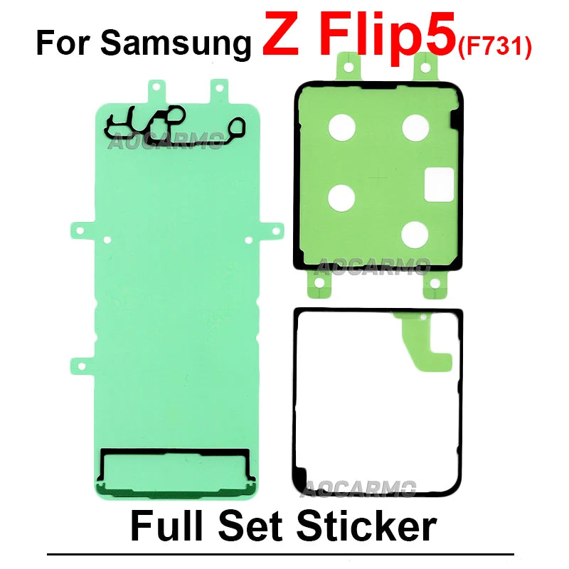 For Samsung Galaxy Z Flip 5 F731 Flip5 Rear + LCD Sticker Back Cover Adhesive Tape Glue