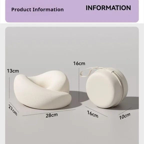 Travel Neck Pillow Memory Foam U-shaped Pillow Portable Adjustable Soft Neck Support Noon Break Sleep Pillows