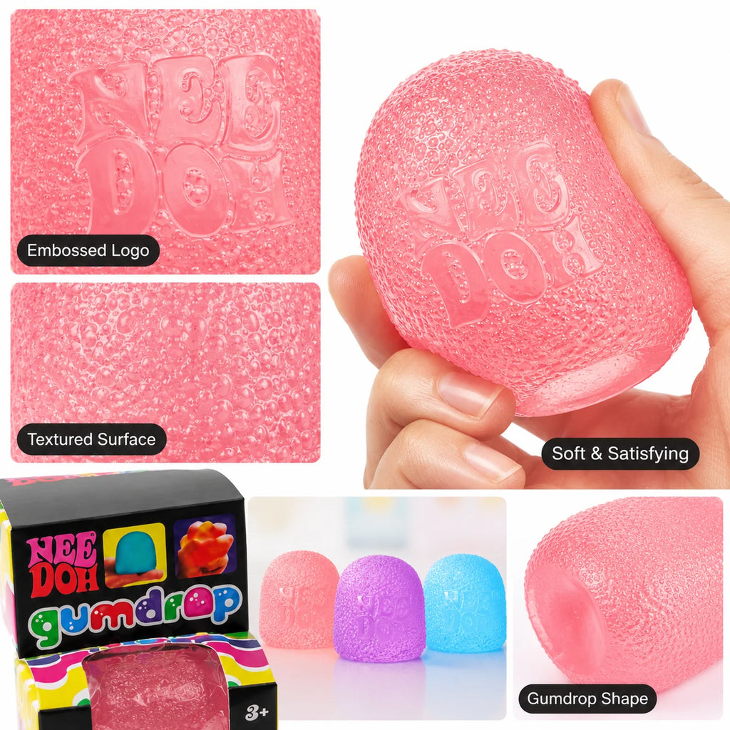 NeeDoh candy-colored stress-reducing squeeze ball toy, soft and slow-rebound adult stress-relieving squeeze ball toy