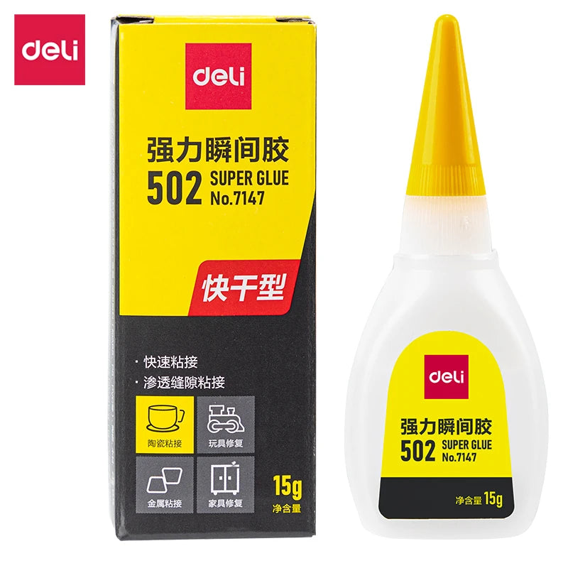 1/2/3pcs dym 502 Super Glue Quick-drying DYM Cyanoacrylate Instant Leather Rubber Wood Metal Strong Bond Liquid Adhesive Tool