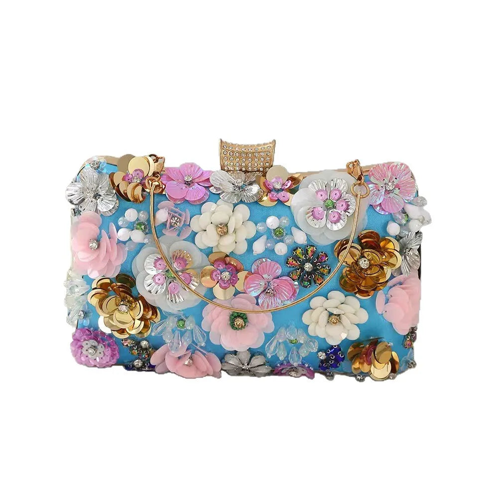 New High-end Flower Dinner Bridal Evening Bag Creative High-value Flower Princess Diana Bag Clutch Purses Bolsas De Fiesta Noche