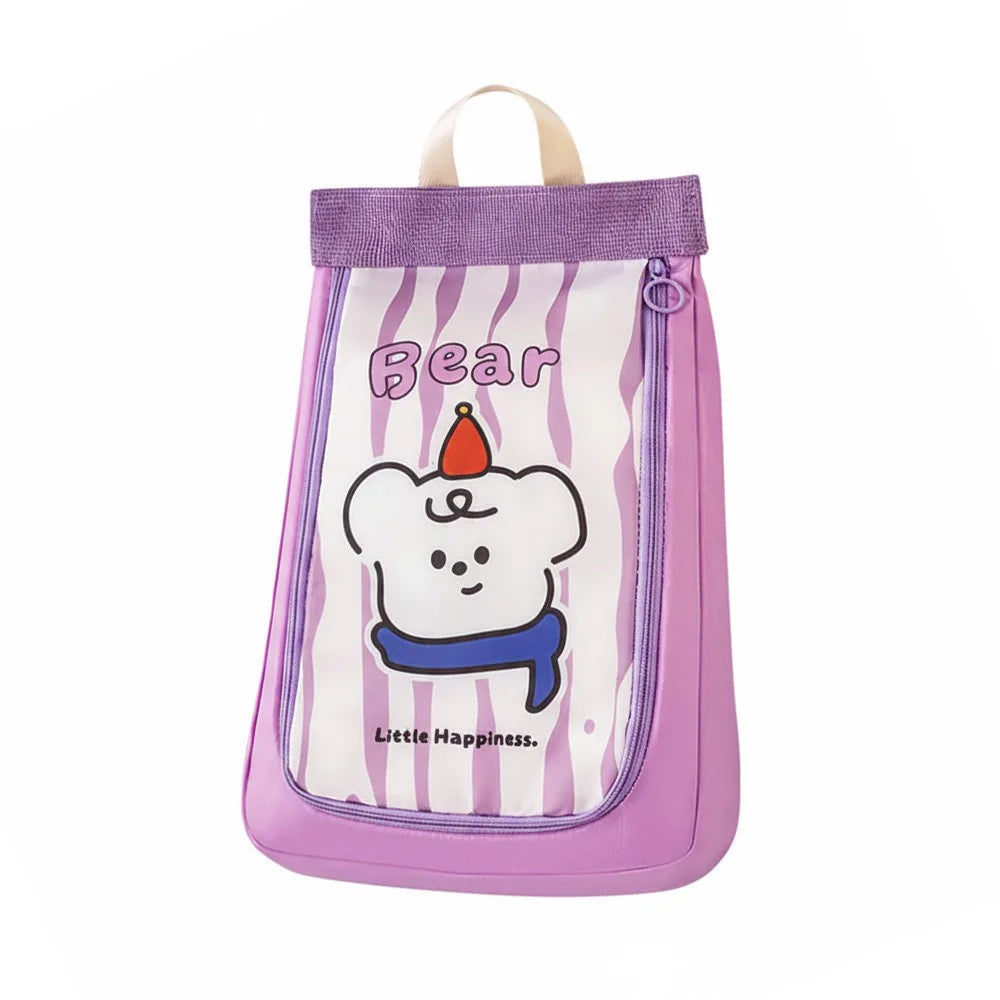 Convenient Double Layer Shoe Bag Cartoon Animal Handheld Shoe Storage Bag Thickened Separate Travel Shoe Bag Storage Solution