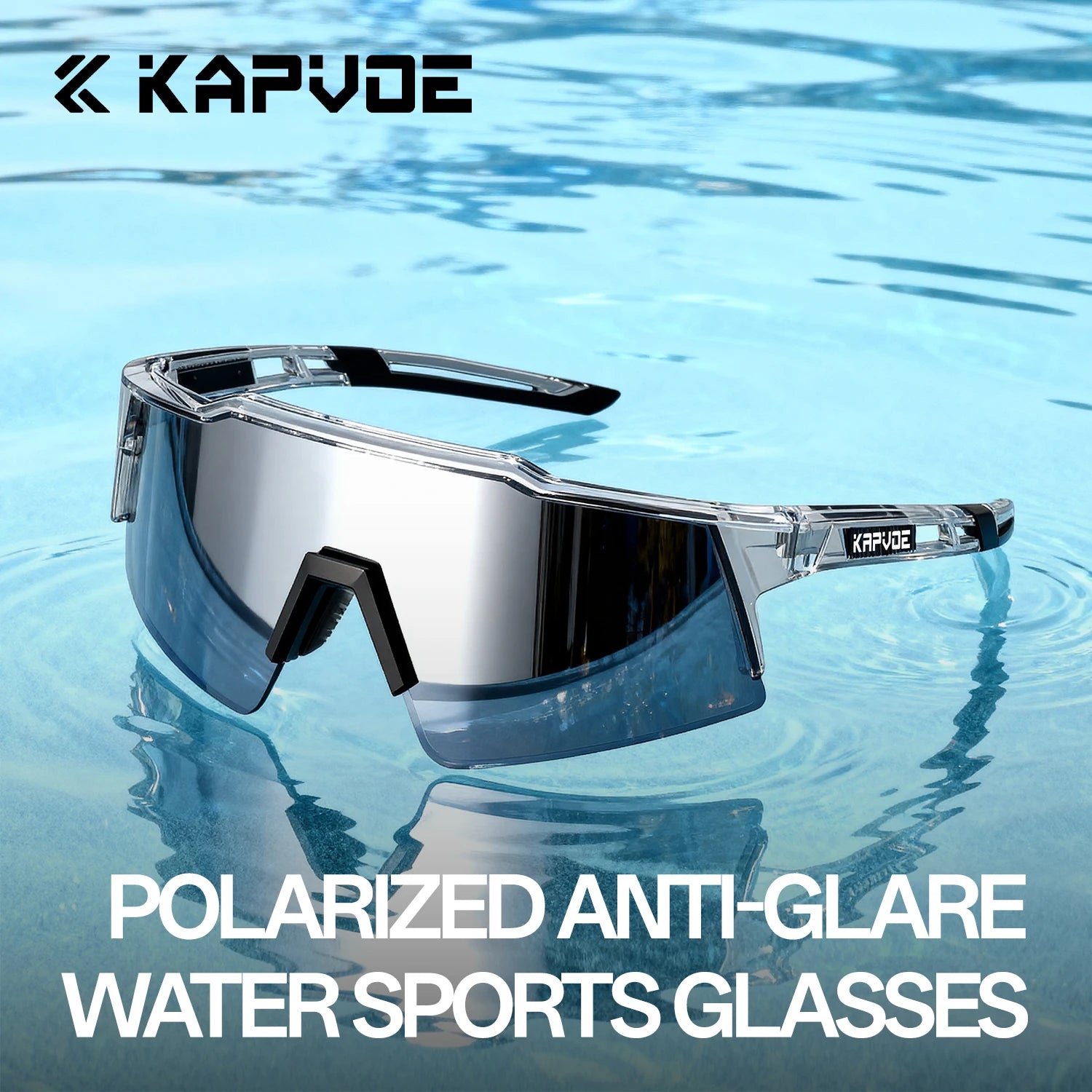 KAPVOE UV400 Polarized Anti-Glare Outdoor Sports Sunglasses Hiking Surfing Fishing and Casual Glasses Stylish Unisex Sunglasses
