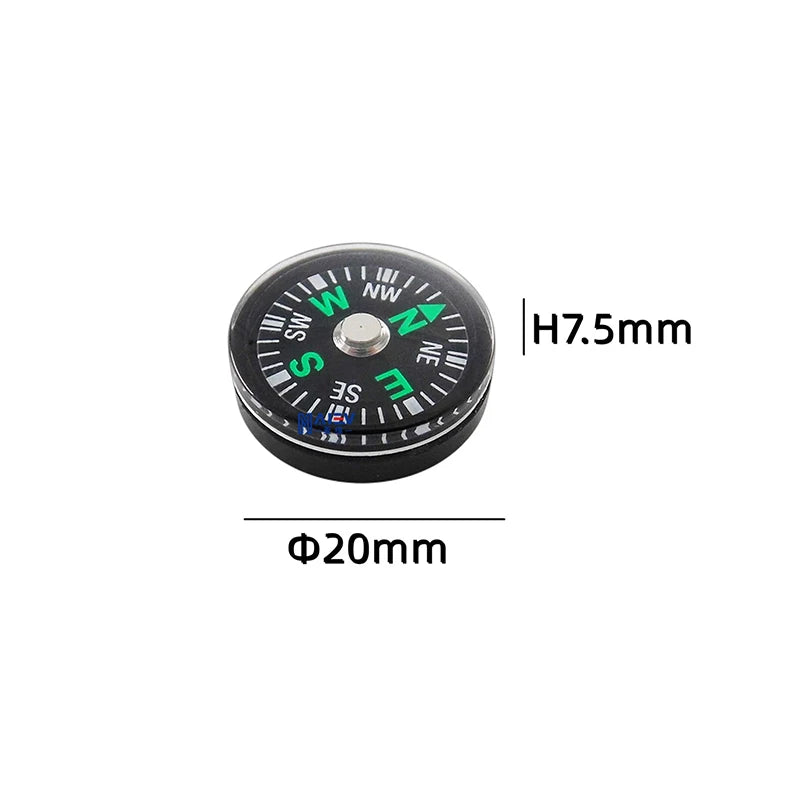 20MM ABS Material Portable Gift Mini Pocket Outdoor Adventure Travel Compass  Survival Compasses Button Design Practical Guider