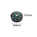 20MM ABS Material Portable Gift Mini Pocket Outdoor Adventure Travel Compass  Survival Compasses Button Design Practical Guider