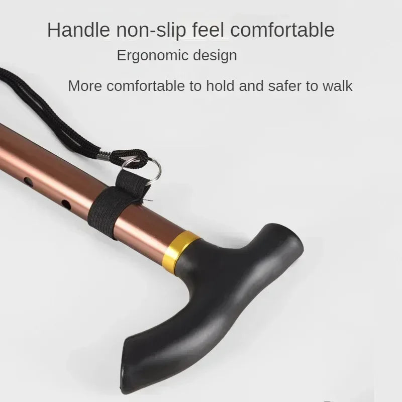 Unisex Hiking Camping Trekking Mountaineering Poles Walking Stick Telescopic Baton Trekking Poles Folding Cane for The Elderly