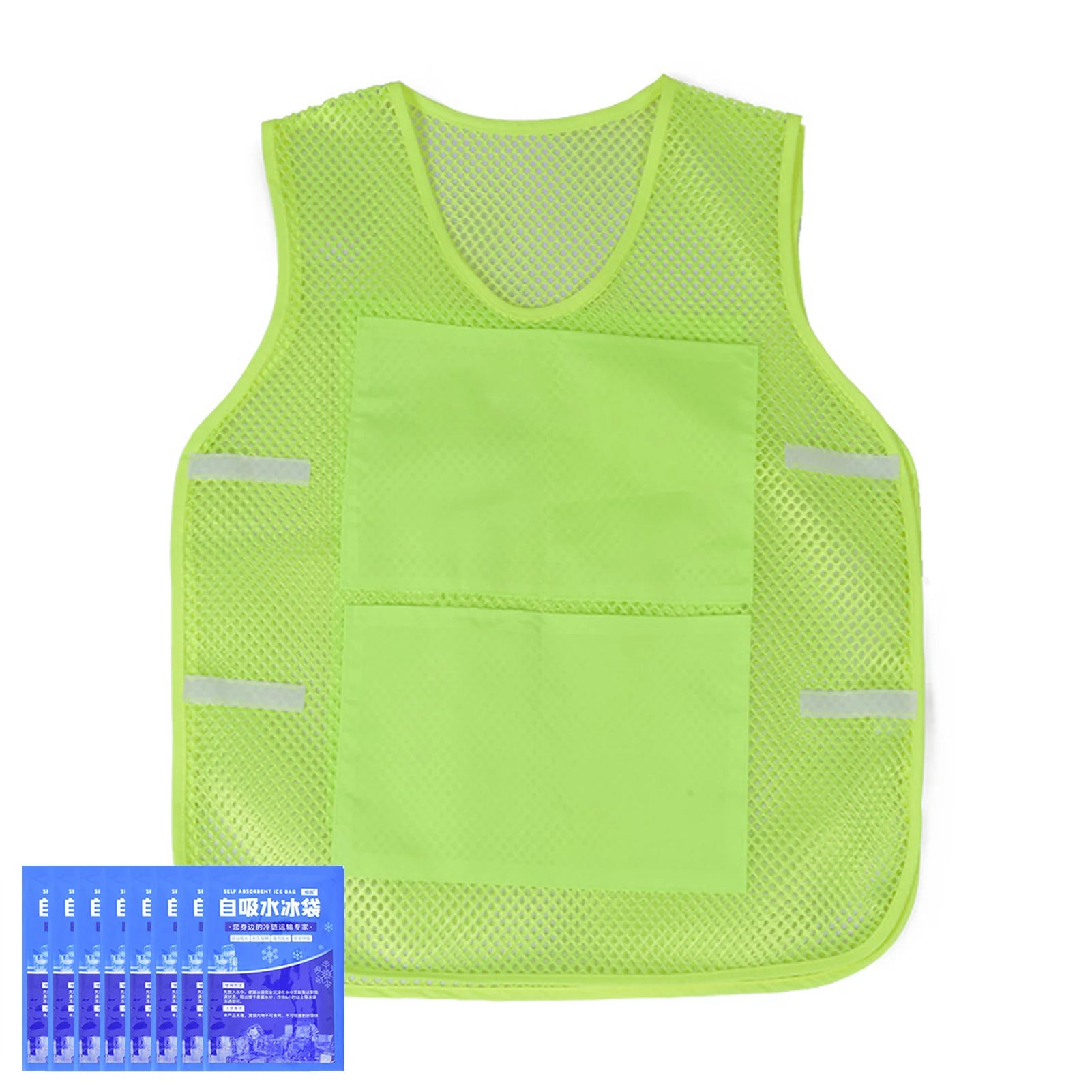 Ice Cooling Vest With 8 Gel Ice Packs Lightweight Breathable Cooling Jacket Summer Work Vest For Construction Workers Gardening