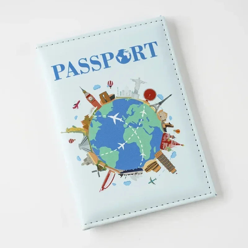 UV Color Print Global Passport Cover Plane Ticket Holder Passport Holder Id Card Holder Passport Covers Travel Accessories