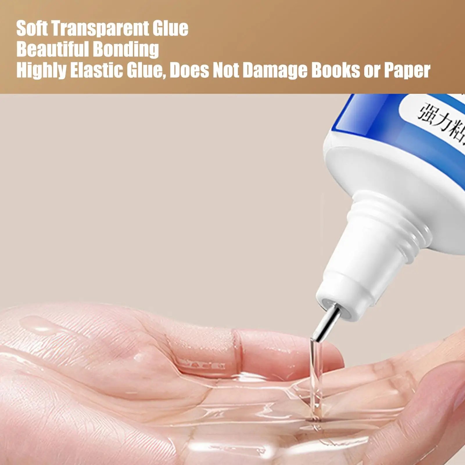 DIY Multipurpose Flexible Clear Book Glue 30ML Strong Adhesive Paper Repair Glue Durable Craft Glue for Book Binding Envelopes