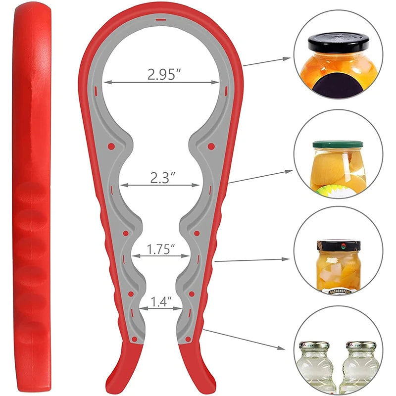 5 in 1 Multi Function Can Opener Bottle Opener For Weak Hands Kitchen Jar Opener Grippers for Opening Jar and Bottles YY027