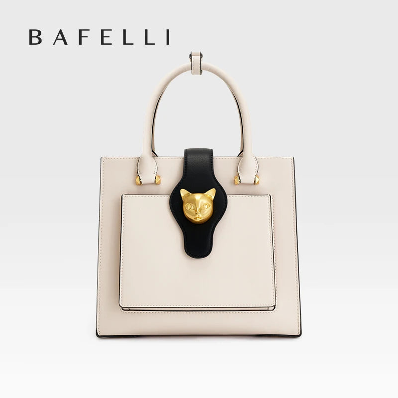 BAFELLI 2026 WOMEN'S NEW HANDBAG CAT LUXURY LEATHER FASHION BUSINESS SHOULDER STYLISH CASUAL CROSSBODY FEMALE PURSE OFFICE LADY
