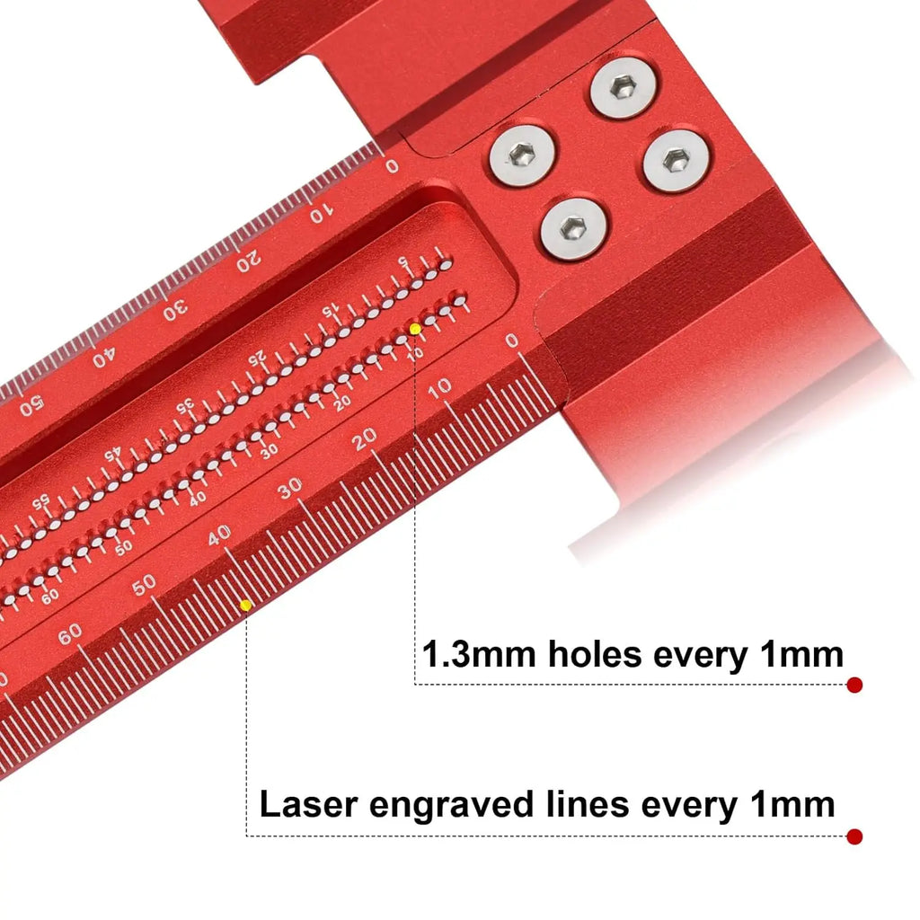 300/400/500/600MM woodworking T-shaped ruler, marking ruler, aluminum alloy line marking gauge, measuring tool