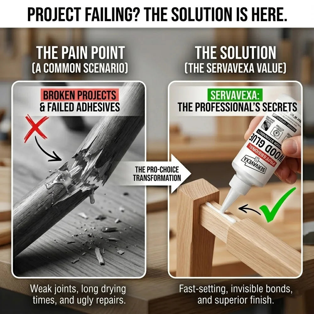 Professional Woodworking Adhesive Fast Drying Strong Bond Water Resistant Liquid Glue Interior Exterior Home Repair 50g