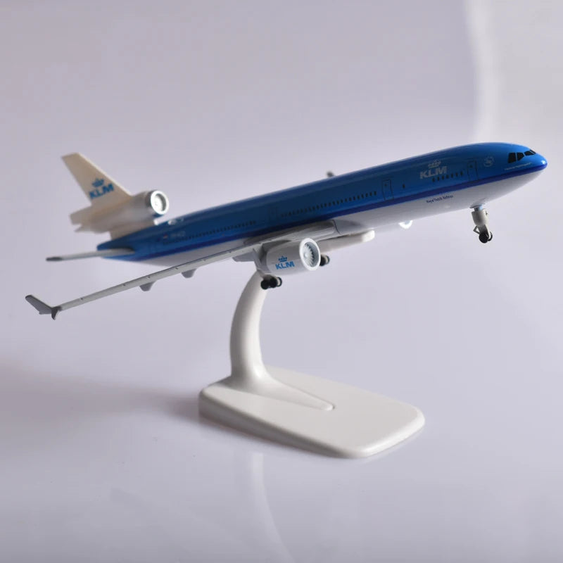 JASON TUTU 20CM KLM McDonnell Douglas MD-11 Aircraft Model Planel Airplane Diecast Metal 1/300 Scale Planes Collect Gifts