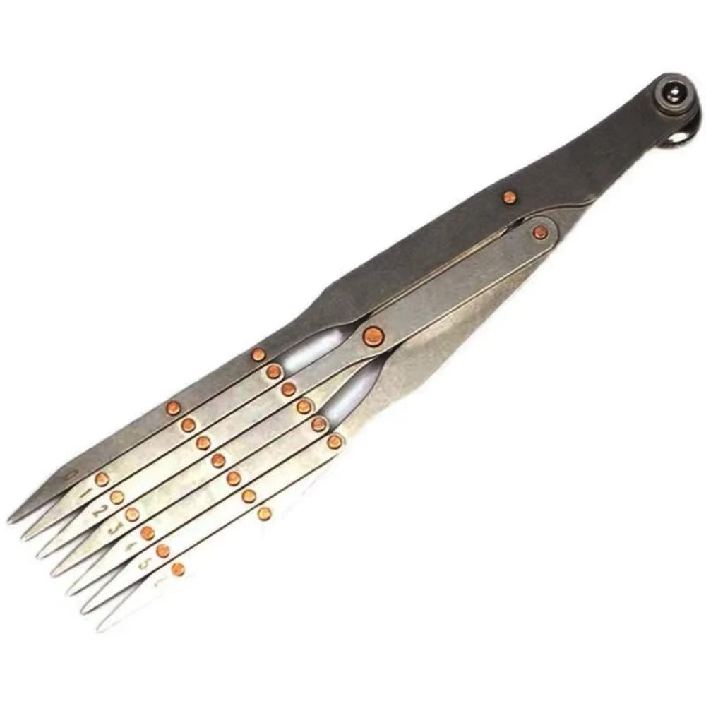 Equally Spacing Sewing Gauge Stainless Steel Quick Mark Space Divider Auxiliary Tool 5/7/11 Teeth Isometric Divider Ruler