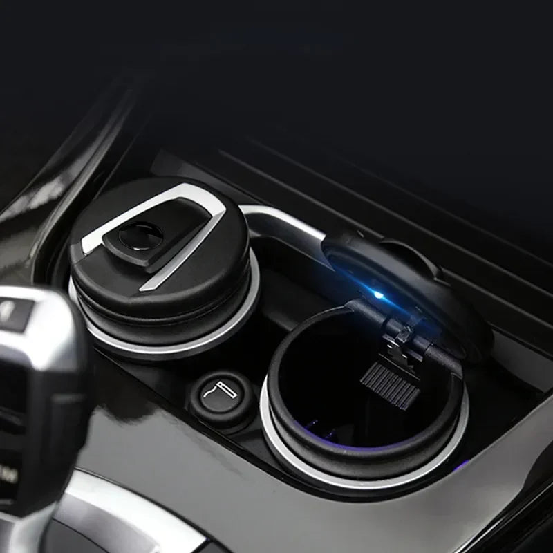 1 Pcs Universal Automatic Car Ashtrays Portable Car Auto LED Light Cigarette Cigar Ash Cylinder Smoke Cup Holders Accessory