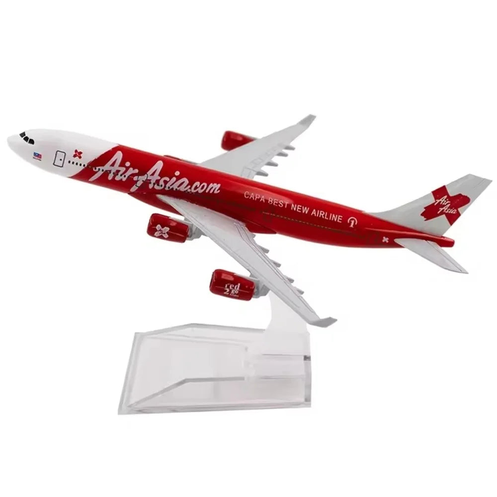 16cm 1/400 Metal Scale Aircraft A340 Asia Airways Toy Airplane For Children Gifts Diecast Plane Static Collection Display