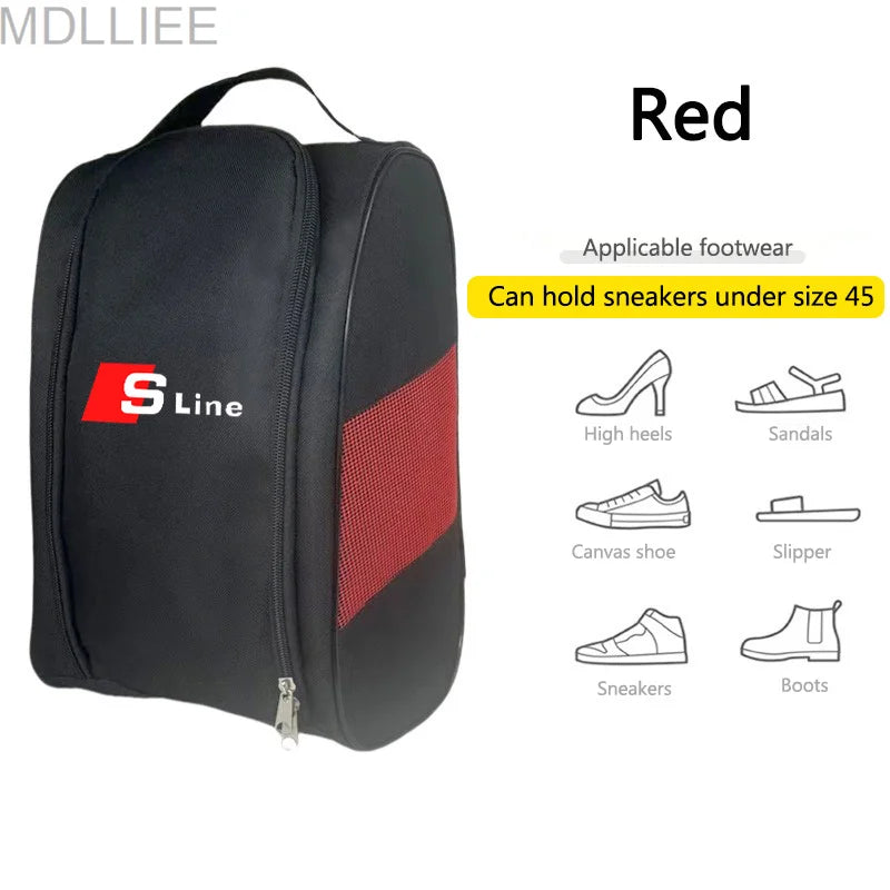 Car Emblem Sneaker Storage Bag Travel Outing Shoe Storage Tool For Audi Quattro SLine TT A3 A4 A6 A5 Q5 A1 Q7 Q3 A8 Q2 A7 RS7 RS