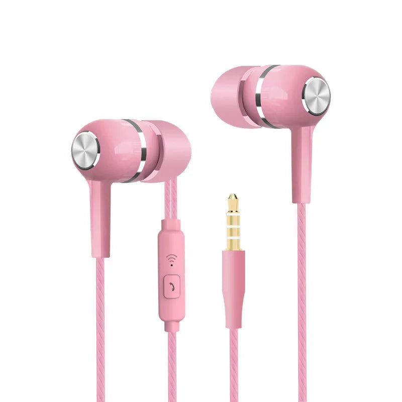 1pc Sport Earphone wholesale Wired Super Bass 3.5mm Crack Colorful Headset Earbud with Microphone Hands Free