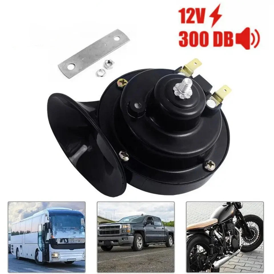 300db 12V 48W Car Snail Air Horn Waterproof Train Horn Dual-Tone Loud Signal Super Loud Horn For Motorcycle Car Truck