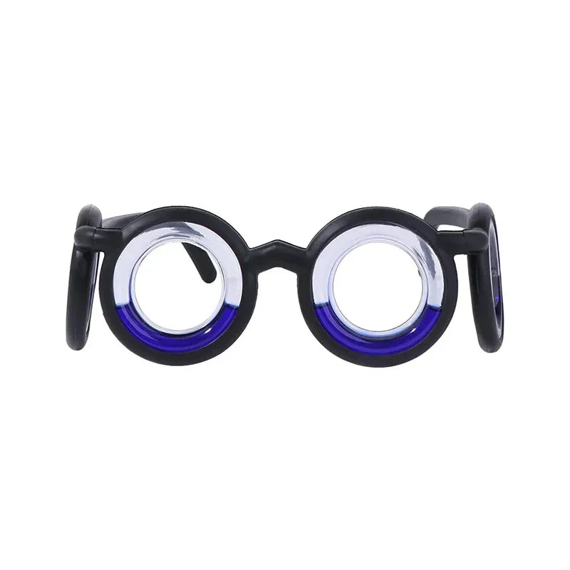 Portable Lensless Motion Sickness Glasses Lightweight Anti-Vertigo Eyewear with Liquid Ring for Travel Sea Sickness Relief